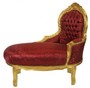 Casa Padrino Barock Kinder Chaiselongue Bordeaux Muster / Gold - Kinderm�bel