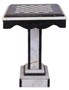 Casa Padrino Luxus Barock Spieltisch Schach / Dame Tisch Marmor Schwarz - Weiss  - M�bel Antik Stil Art Deco Jugendstil
