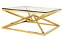 Casa Padrino Luxus Art Deco Designer Couchtisch Edelstahl Gold mit Glas 100 x 100 cm - Luxus Kollektion - Beistelltisch Hotel M�bel 