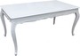Casa Padrino Barock Esstisch Weiss gl�nzend 140 cm