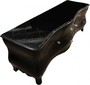 Casa Padrino Barock Fernsehkommode Schwarz Hochglanz 173 cm - Fernsehschrank - Sideboard - Unikat!