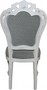 Casa Padrino Barock Esszimmer Stuhl ohne Armlehnen Grau / Antik Wei� - Designer Stuhl - Luxus Qualit�t