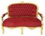 Casa Padrino Barock Kinder Sitzbank Bordeaux Rot / Gold
