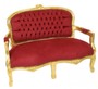 Casa Padrino Barock Kinder Sitzbank Bordeaux Rot / Gold