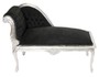 Casa Padrino Barock Kinder Chaiselongue Schwarz / Silber Mod2 - Tron Barock M�bel