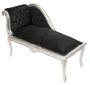 Casa Padrino Barock Kinder Chaiselongue Schwarz / Silber Mod2 - Tron Barock M�bel
