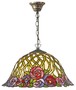 Casa Padrino Tiffany Deckenleuchte / H�ngeleuchte mit Kette Mosaik Glas Durchmesser 40 cm - Leuchte Lampe 