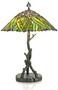 Casa Padrino Tiffany Tischleuchte Hockerleuchte Bananenbl�tter 40 cm ModX4a - Leuchte Lampe 