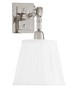 Casa Padrino Luxus 1er Wandleuchte Weiss / Nickel Finish - Leuchte - Luxury Collection