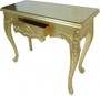 Casa Padrino Barock Konsolentisch Gold mit Schubladen Damen Schminktisch - Antik Stil - Barock M�bel