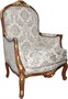 Casa Padrino Barock Salon Sessel Creme / Braun / Gold Mod1 - M�bel Antik Stil - Limited Edition