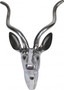 Casa Padrino Designer Geweih Deko Bock aus poliertem Aluminium - Wandfigur - Geweih - Wandgeweih 