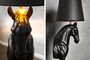 Casa Padrino Luxus Stehleuchte Pferd Schwarz H�he 130 cm, Leuchte - Luxury Collection Pferde Leuchte - Horse Lamp