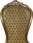Casa Padrino Barock Thron Sessel Majestic Gold Muster / Gold mit Bling Bling Glitzersteinen - Riesensessel -Thron Stuhl Tron