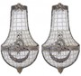Casa Padrino Barock Wandleuchten Set Kristall Oxide - Wandlampe Wand Beleuchtung 