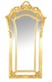 Riesiger Casa Padrino Luxus Barock Wandspiegel Venice Gold 210 x 115 cm - Massiv und Schwer - Goldener Spiegel 