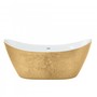 Casa Padrino Art Deco Badewanne freistehend Gold Modell He-Hyl 1730mm - Freistehende Retro Antik Jugendstil Badewanne