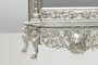 Casa Padrino Luxus Barock Spiegelkonsole Silber Lion - Luxus Wohnzimmer M�bel Konsole mit Spiegel L�wenkopf