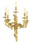 Casa Padrino Barock Bronze Wandleuchten Set Roccoco Gold H70 B45 - Wandlampe Wand Beleuchtung (2 Leuchten)