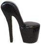 Casa Padrino High Heel Sessel Schwarz Lack Luxus Design - Designer Sessel - Club M�bel - Schuh Stuhl Sessel