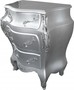 Casa Padrino Barock Kommode Silber B68 H79.5 cm - Handgefertigte M�bel