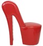 Casa Padrino High Heel Sessel Rot Lack Luxus Design - Designer Sessel - Club M�bel - Schuh Stuhl Sessel