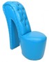 Casa Padrino High Heel Sessel mit Dekosteinen Hellblau Luxus Design - Designer Sessel - Club Mbel - Schuh Stuhl Sessel
