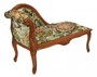Casa Padrino Barock Kinder Chaiselongue Gobelin Muster / Mahagoni - Tron Barock Mbel