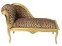 Casa Padrino Barock Kinder Chaiselongue Leopard / Gold - Recamiere Barock M�bel Kindersofa