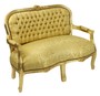 Casa Padrino Barock Kinder Sitzbank Gold Muster / Gold Antik Stil Kinder Sofa