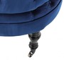 Casa Padrino Luxus Barock Doppel Sitzbank Royalblau / Schwarz Klavierlack - Doppelsofa - Luxury Collection