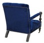 Casa Padrino Luxus Barock Sessel Royalblau / Schwarz Klavierlack - Lounge Sessel - Luxury Collection - Art Deco - Belle Epoche