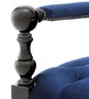 Casa Padrino Luxus Barock Sessel Royalblau / Schwarz Klavierlack - Lounge Sessel - Luxury Collection - Art Deco - Belle Epoche