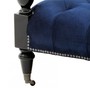 Casa Padrino Luxus Barock Sessel Royalblau / Schwarz Klavierlack - Lounge Sessel - Luxury Collection - Art Deco - Belle Epoche