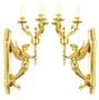 Casa Padrino Barock Wandleuchten Set Gold - Wandlampe Wand Beleuchtung (2 Leuchten)