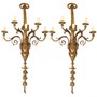 Casa Padrino Barock Wandleuchten Set Bronze Oxidiert Antik Stil - Wandlampe Wand Beleuchtung (2 Leuchten)