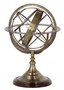 Casa Padrino Luxus Globus Antik Messing  32 x H. 52 cm - Art Deco Deko Globus - Wohnzimmer Deko - Schreibtisch Deko - Luxus Kollektion 