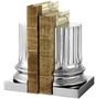 Casa Padrino Luxus B�cherst�tzen Set S�ulen Nickel Finish - B�cherst�tze - Book End Buchst�tzen