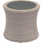Casa Padrino Designer Garten Lounge Tisch Geflecht mit Spraystone Tischplatte - Garten Mbel 