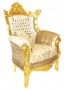 Casa Padrino Barock Wohnzimmer Set Master Creme Samtstoff / Gold - 3er Sofa + 2 Sessel - Limited Edition!