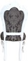 Casa Padrino Barock Esszimmer Stuhl Schwarz Muster / Wei� / Gold - M�bel Antikstil
