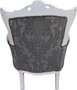 Casa Padrino Barock Kinder Sessel Grau Barock Muster / Weiss - Barock M�bel - Limited Edition