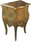 Casa Padrino Barock Kommode Gold H 70 cm, B 50 cm - Nachttisch Schrank mit 3 Schubladen