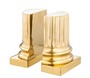 Casa Padrino Luxus B�cherst�tzen Set S�ule Gold - Messing poliert - B�cherst�tze - Book End - Luxus Kollektion - Art Deco