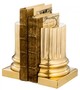 Casa Padrino Luxus B�cherst�tzen Set S�ule Gold - Messing poliert - B�cherst�tze - Book End - Luxus Kollektion - Art Deco