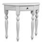 Casa Padrino Konsolentisch mit Schubladen Wei� - Halbmond Tisch - Sekret�r Konsole - Telefontisch 