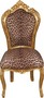 Casa Padrino Barock Esszimmer Stuhl Leopard/Gold Mod2 - Barock M�bel