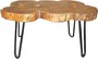 Casa Padrino Beistelltisch Akazien Holz / Eisen 80 - 115 cm - Industrial M�bel Hocker Tisch