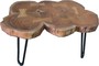 Casa Padrino Beistelltisch Akazien Holz / Eisen 80 - 115 cm - Industrial M�bel Hocker Tisch