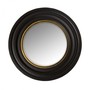 Casa Padrino Luxus Wand Spiegel Neo Klassisch Schwarz mit goldener Innenumrandung convex gew�lbt 53 x 53 cm - Wandspiegel 